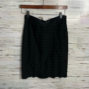 Banana republic size 2 black ruffle  pencil skirt